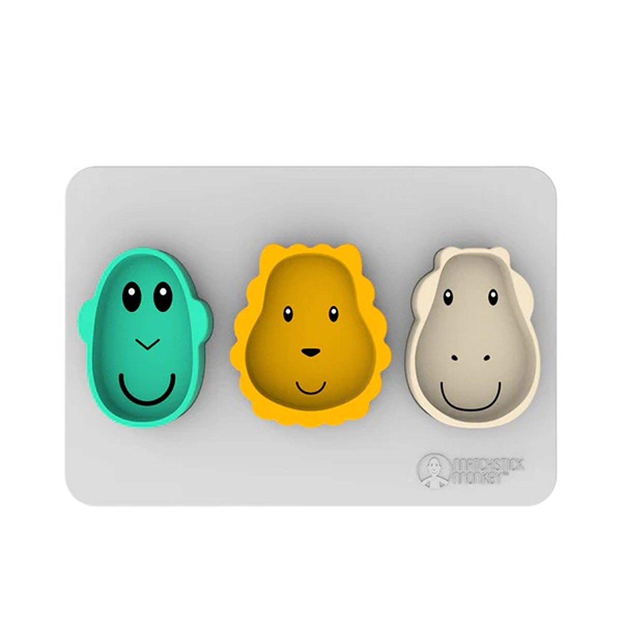 Cool Gray Animal Snack Mat