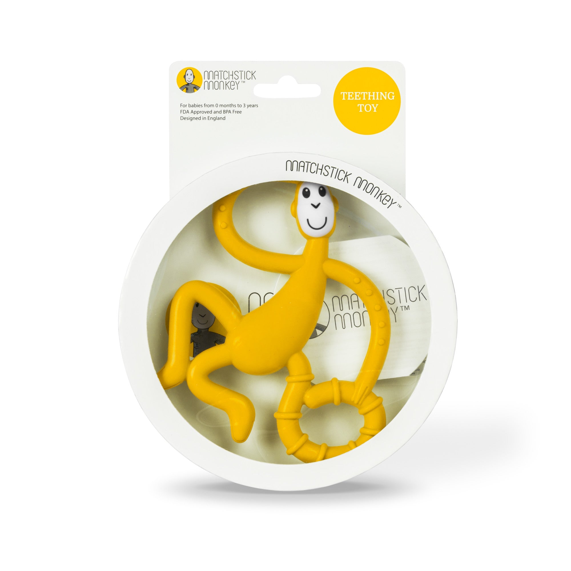 Yellow Dancing Monkey Teether