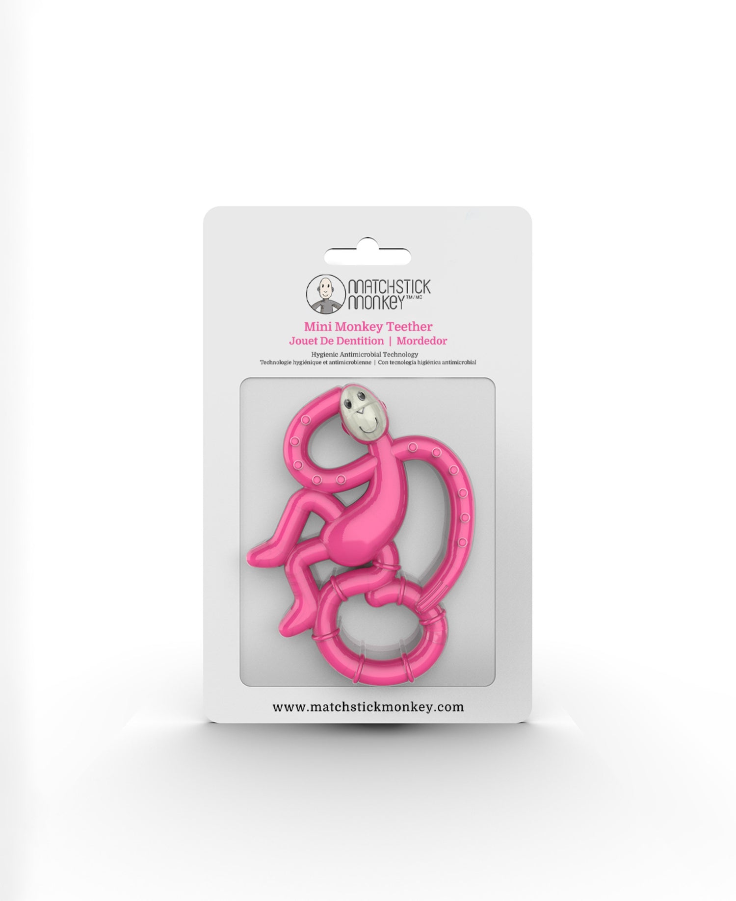 Pink Mini Monkey Teether