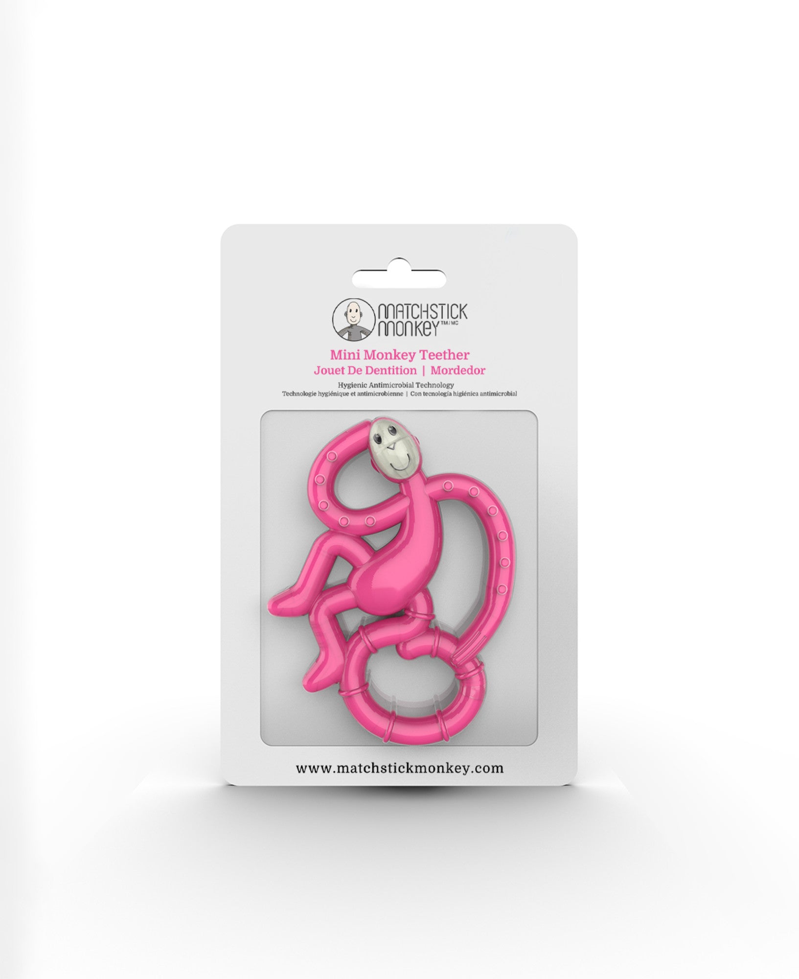 Pink Mini Monkey Teether