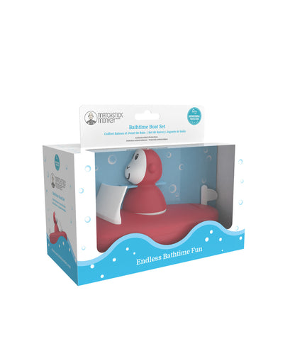 Red Bathtime Boat Set