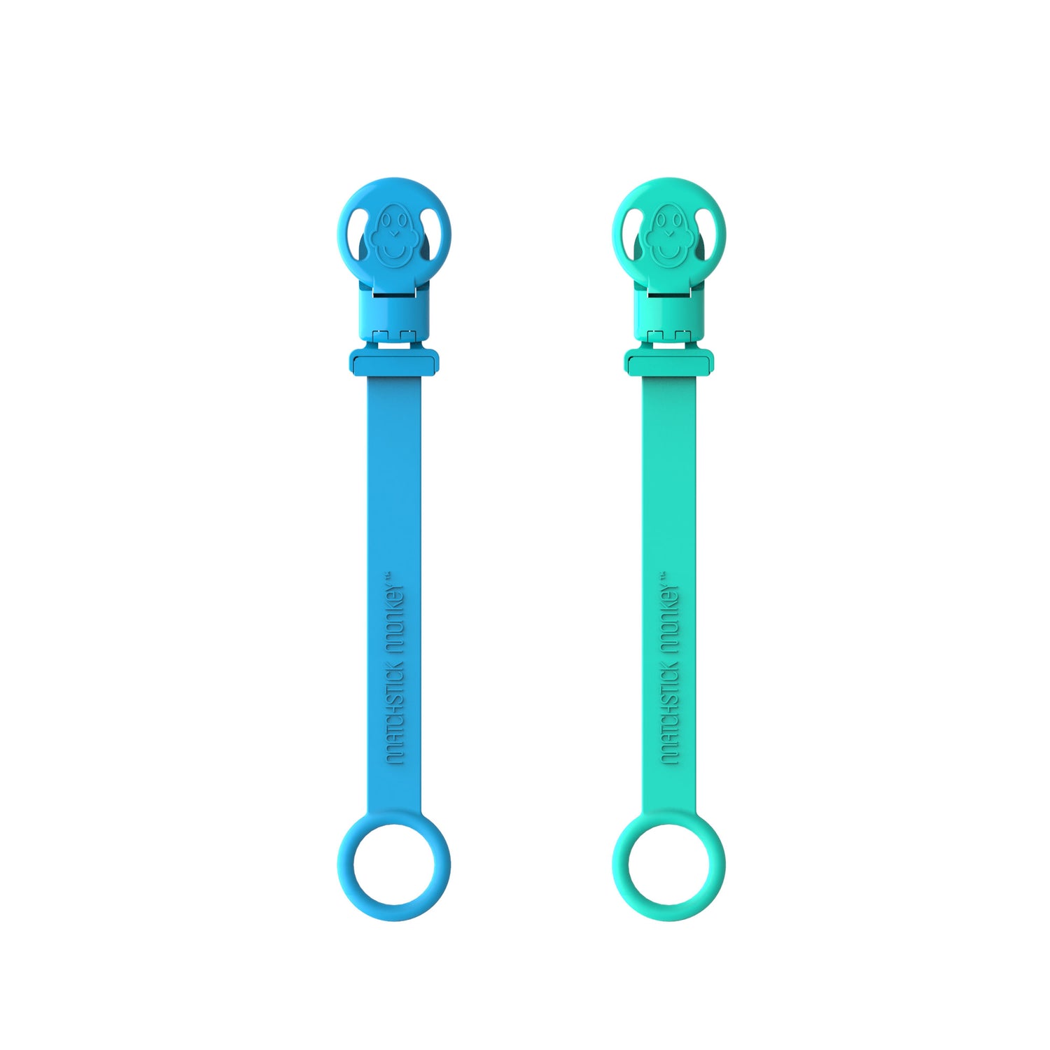 Blue &amp; Green Double Soother Clips