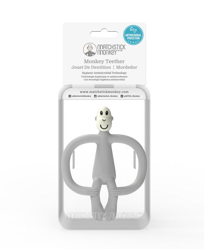 Cool Gray Matchstick Monkey Animal Teether
